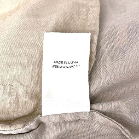 A.P.C. RUE MADAME PARIS NWOT Cotton twill belted shirtdress in Leopard Size L - Picture 10 of 10